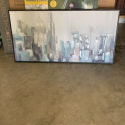 Domain Light Panel Framed Canvas