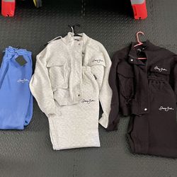🔥 BRAND NEW: Sean John Quilted Sweatsuits 2 SETS: (Nipsey Blue (sweat pants only), White Gray, Black) 🔥