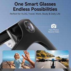 brand new AI Smart Glasses with Camera, 1080P Video Recording Glasses, 8MP Camera Glasses, Real Time Translation, ChatGPT AI Voice Assistant, Open-Ear