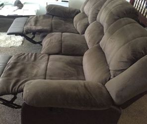 Brown Reclining Couch