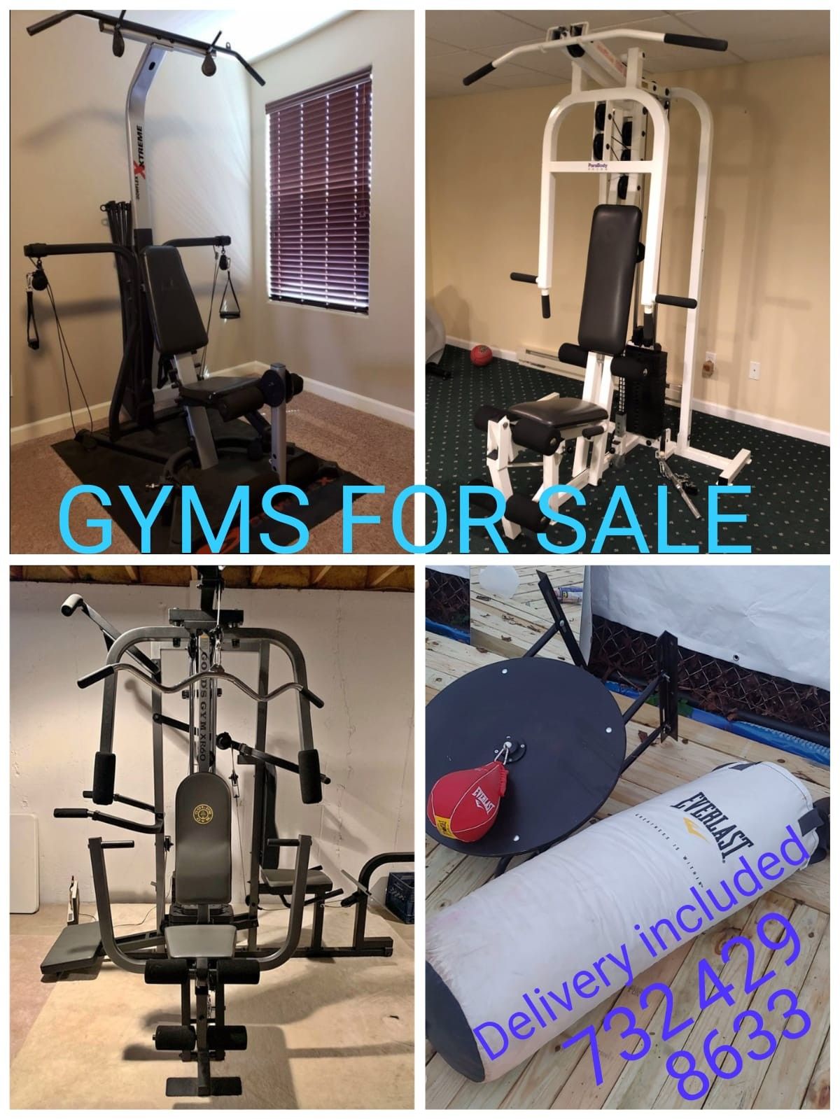 Multi function home gyms delivery included