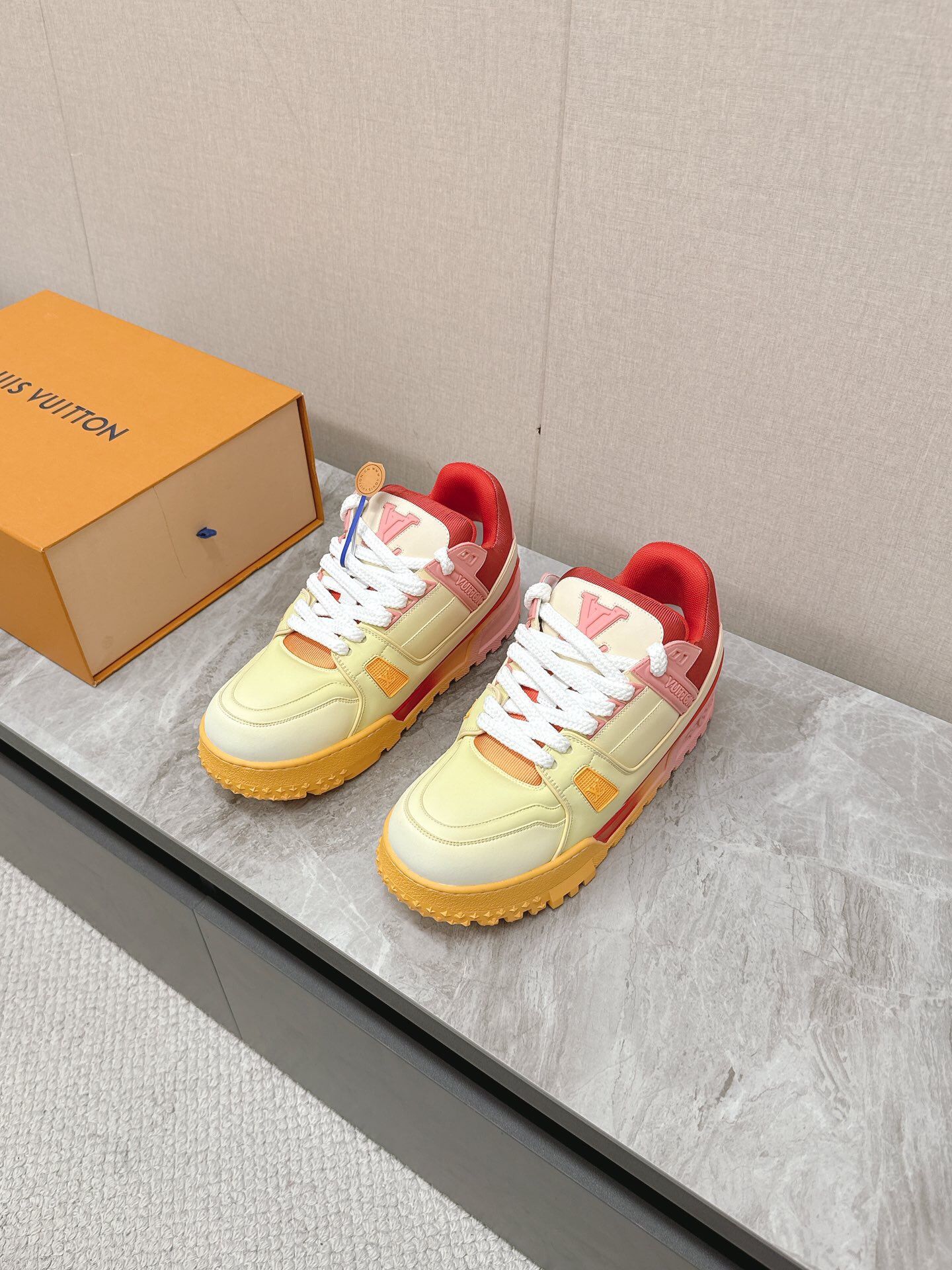 Louis*Vuitto* LV Trainer's latest chameleon chubby shoes