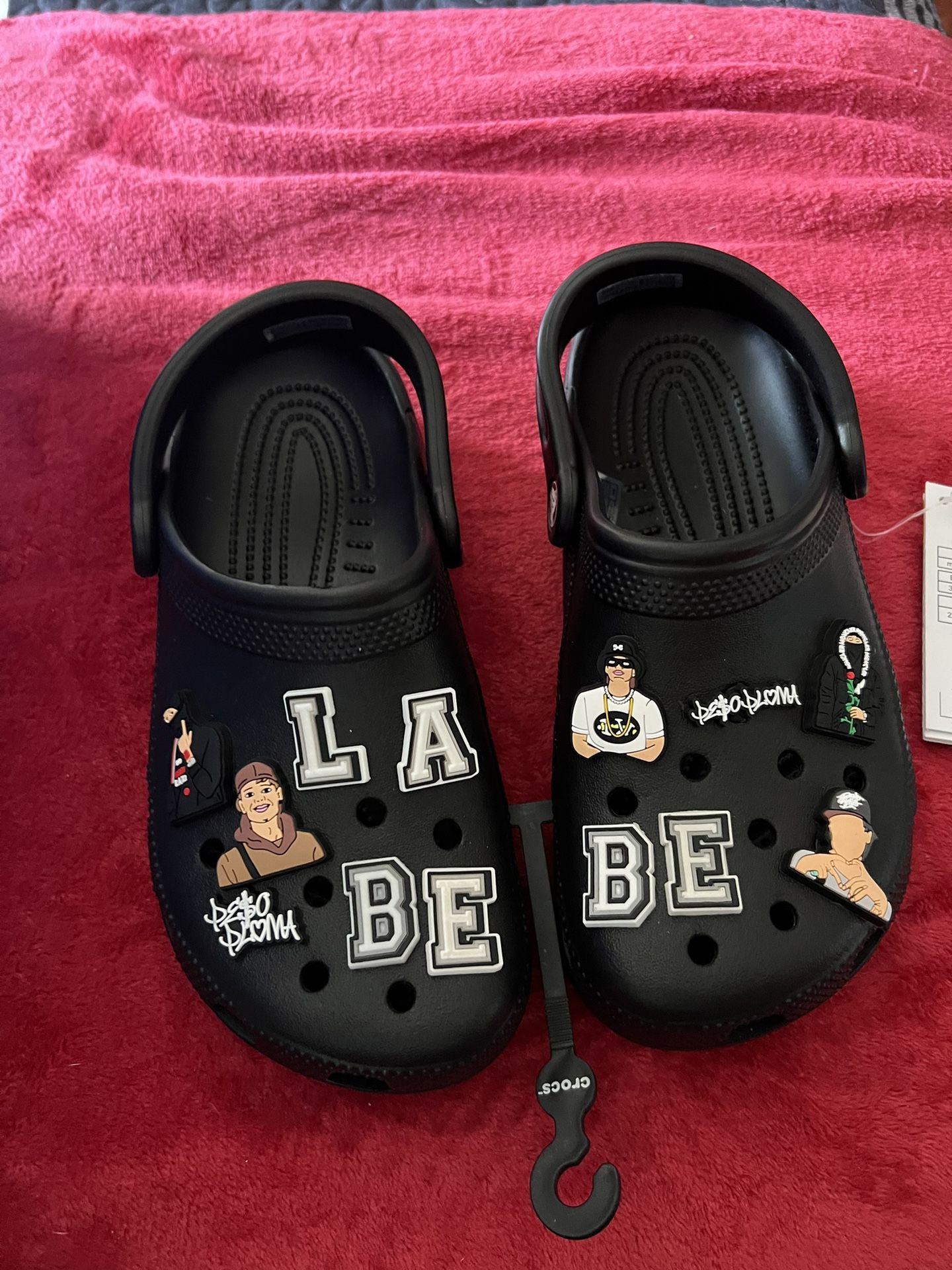 Crocs, w/13 “La Bebe”, Charms, Unisex, Adults, Black...