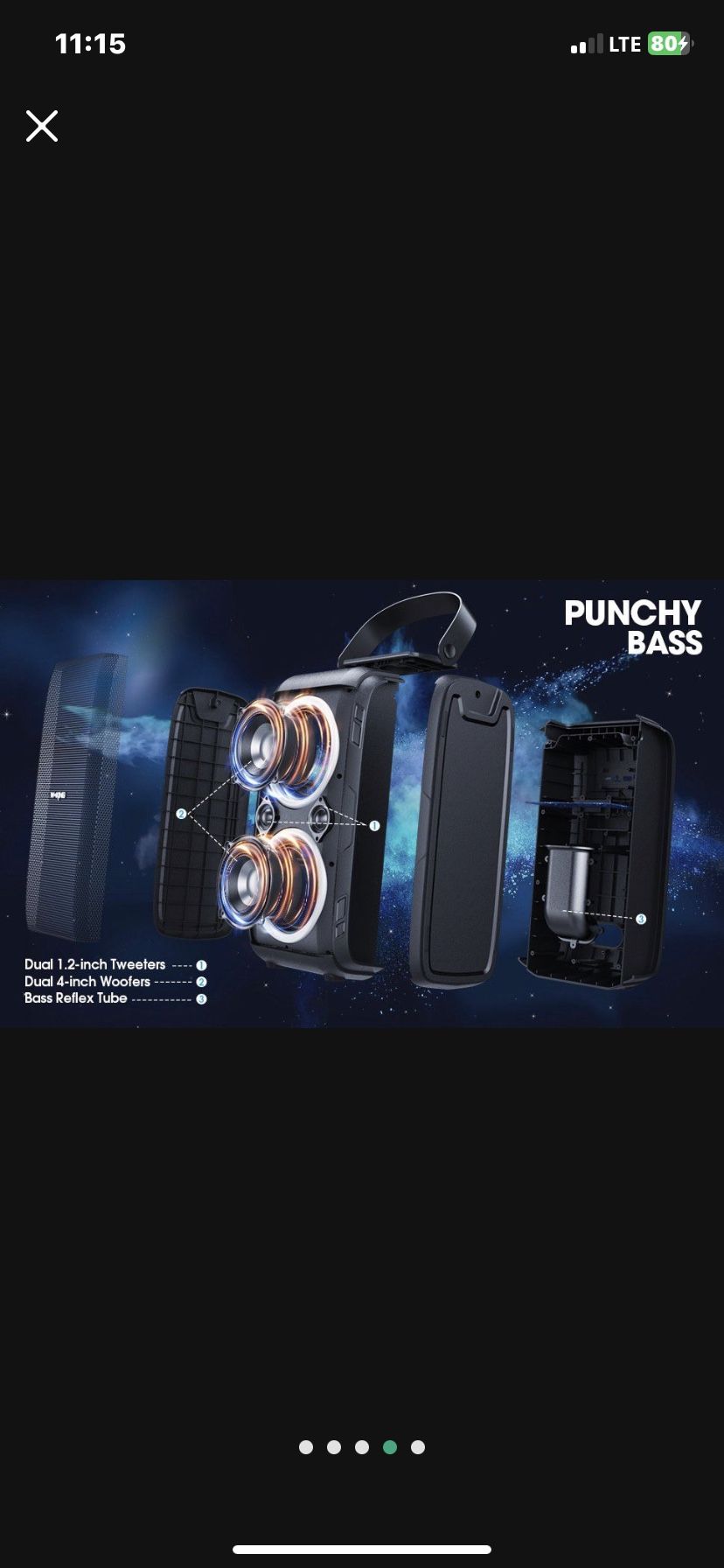 W .King T 92 80 Watt Bluetooth Party Speaker