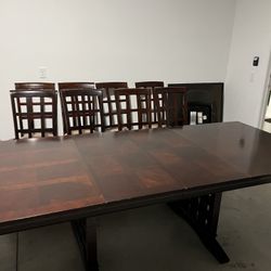 retractable and expandable dining table with chairs