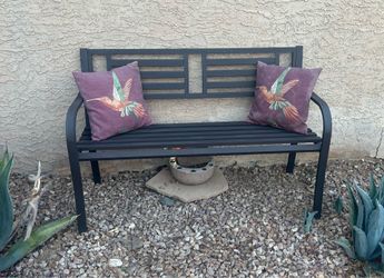 Patio iron bench