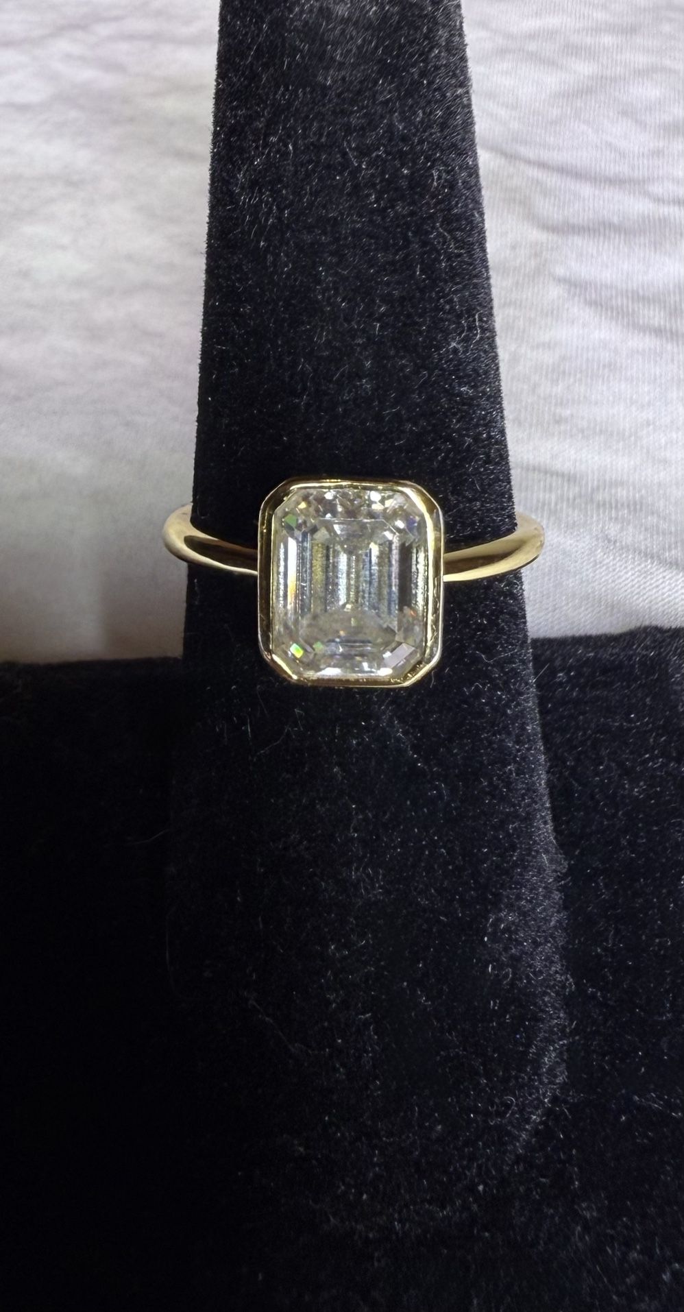 Moissanite Emerald Cut Ring