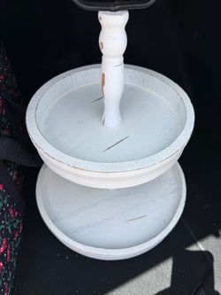 3 tiered white tray