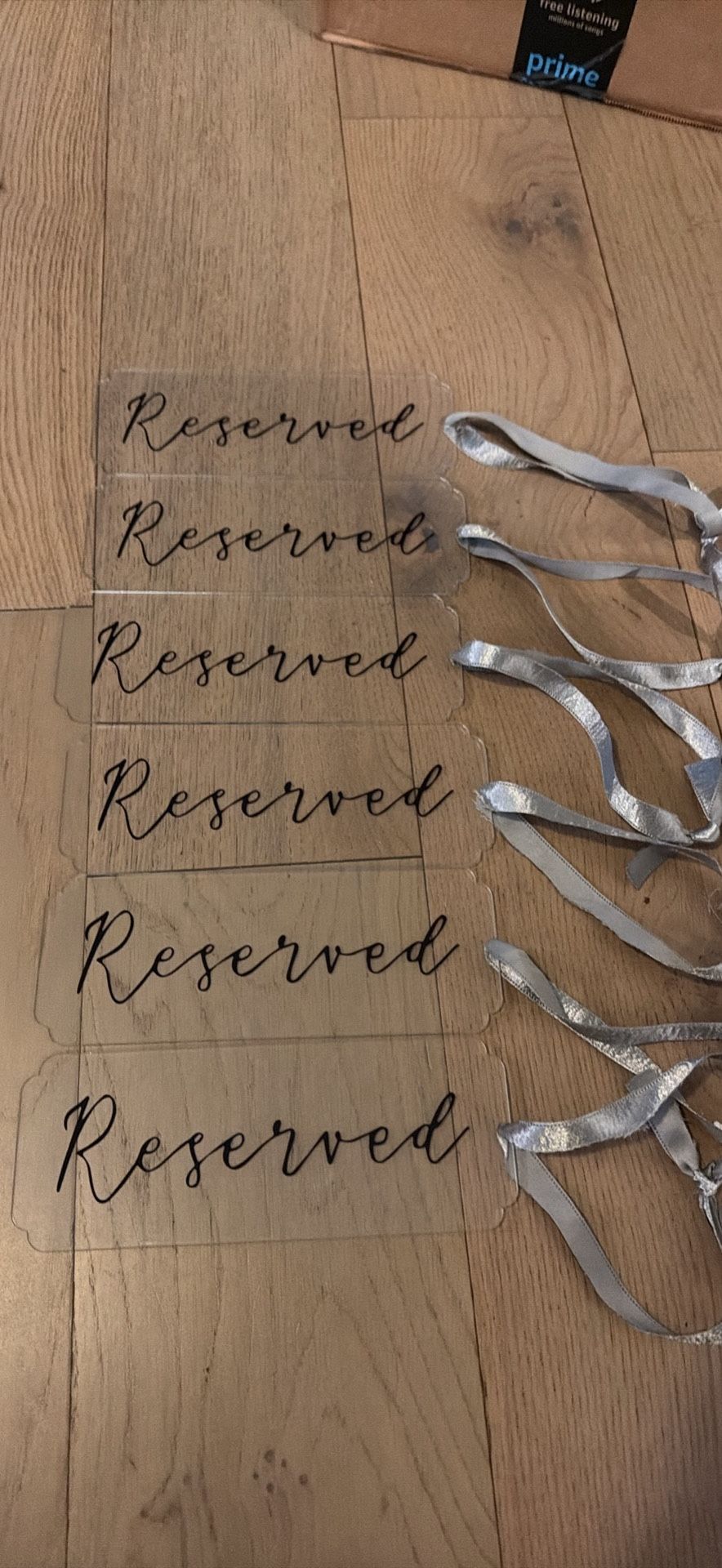 Reserved Signs For Chairs 