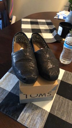 Toms classic black glitter
