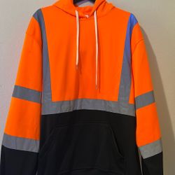 4XL Hi -vis Work Hoodie