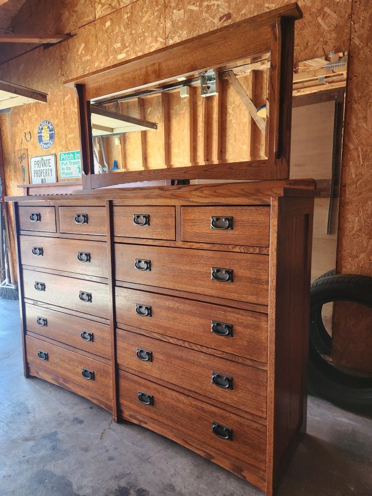 Dresser with mirror