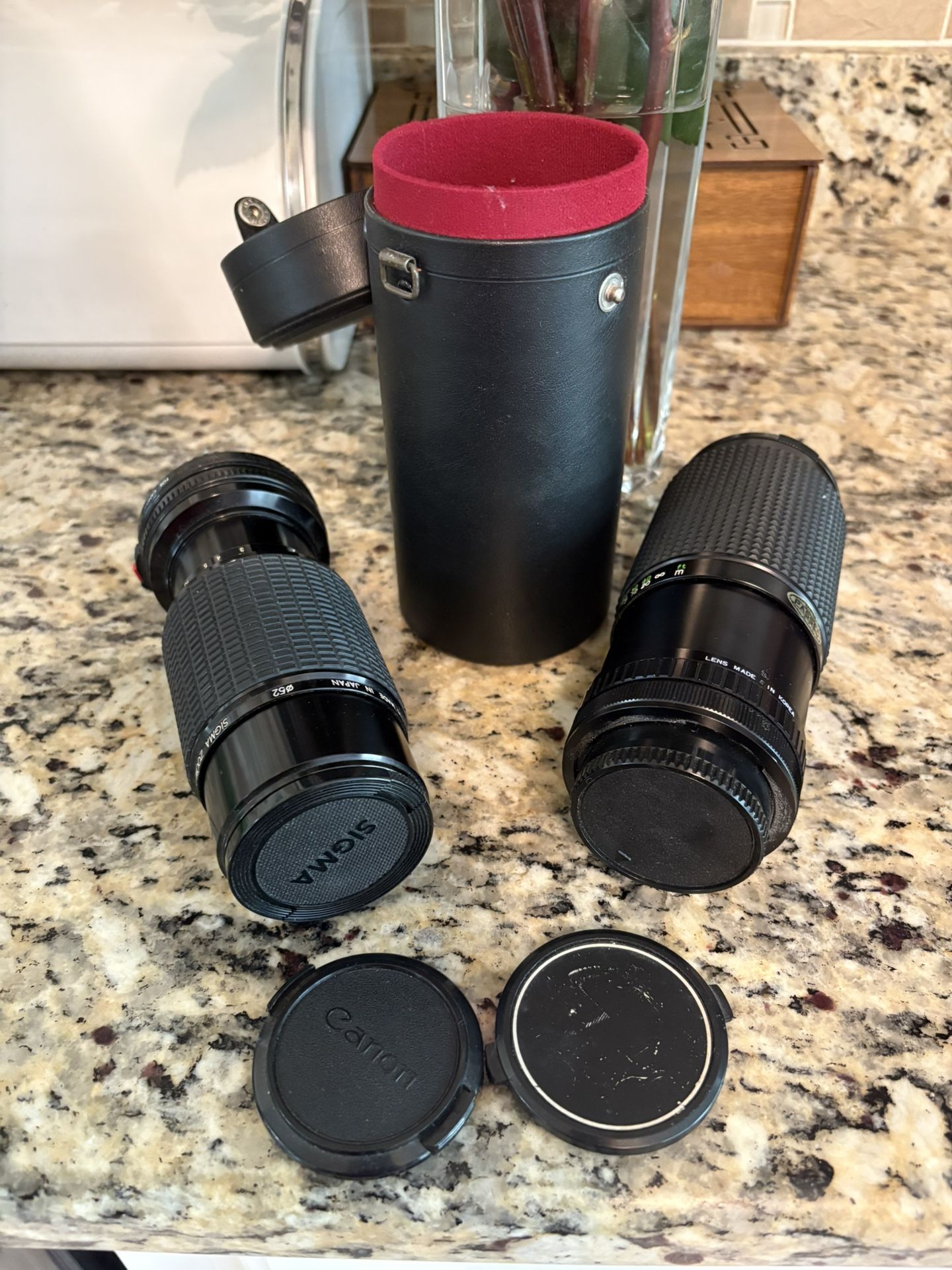 A Pair of Vintage Camera Lenses