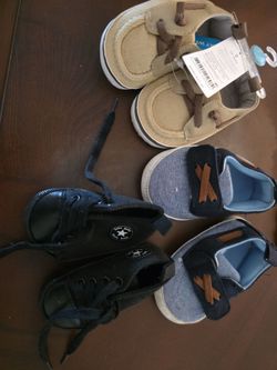 3 pair baby shoes size 2 and up.