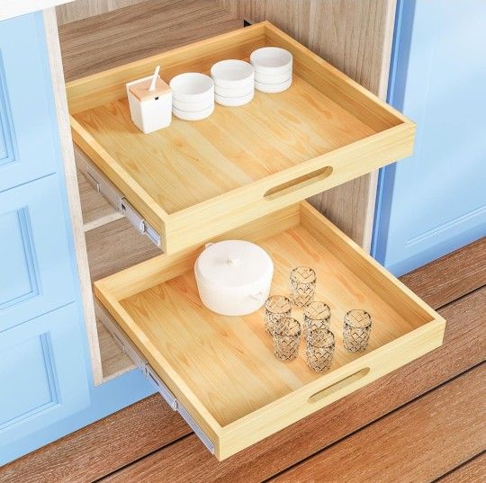 Pull Out Cabinet Organizer, 1 Pack 24"W x 21"D,