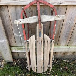 Vintage 1950’s CHAMP-ette Metal Rail Winter Snow Sled 