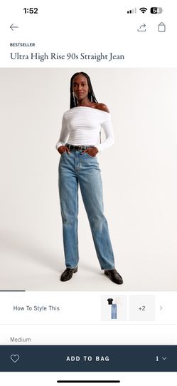 Abercrombie 90s Straight Ultra High Rise Jeans