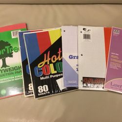 New Paper Supplies For School Projects, Crafts Etc. Still In Original Wrapper All 6 Packs For $18 Or Best Offer