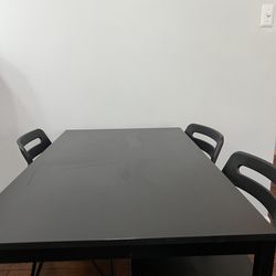 Dining Table With 3 Folding Chairs 