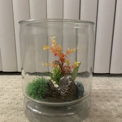 Fish Bowl With Decoration