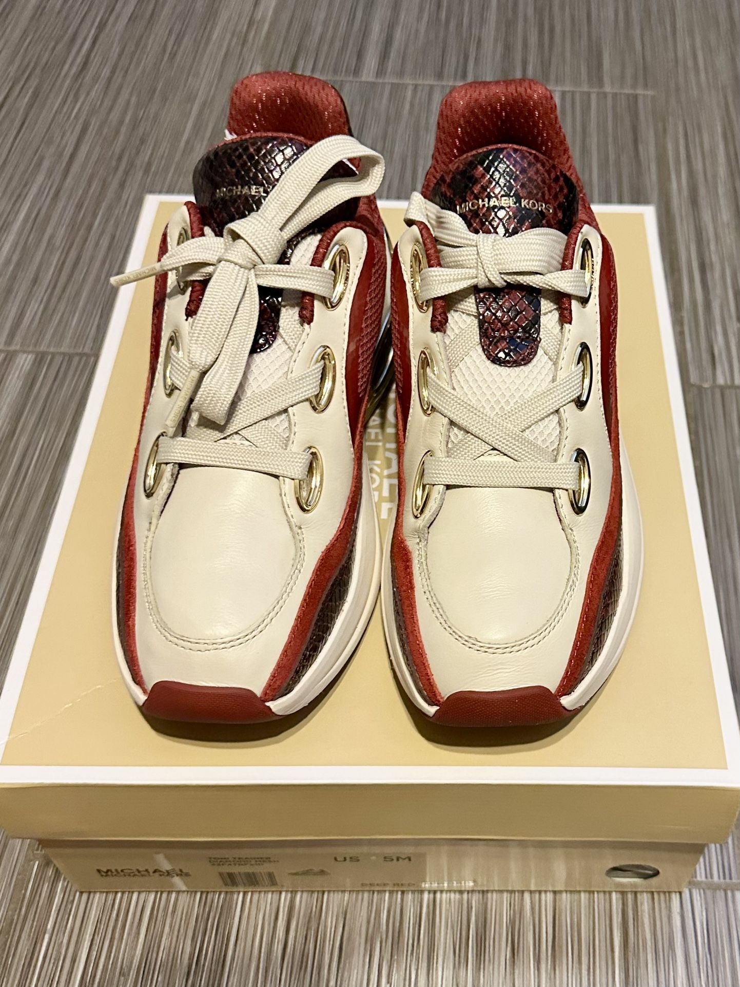 【tomo 】MICHAEL KORS スニーカー NEW MICHAEL KORS Toni Mixed Media Trainer Size 5