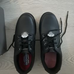 SKECHERS MEN'S 77509 RELAXED FIT COTTONWOOD JAKEN SLIP RESISTANT WORK SHOES