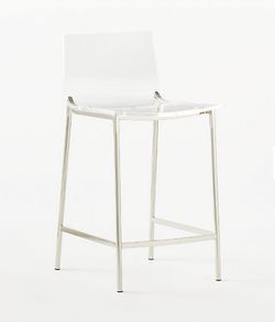 2 CB2 Clear Acrylic Bar Stools