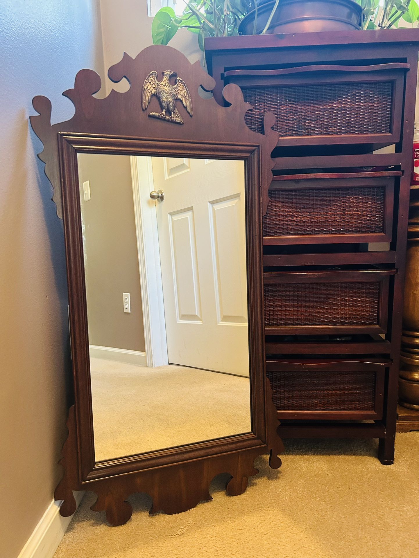 Vintage Ethan Allen Chippendale Federal Mirror