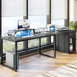 Shaped Desk with Drawer, Reversible