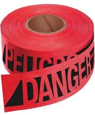 MORRIS - RED DANGER TAPE 3" x 1,000'