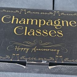 New 25th Anniversary Champagne Glasses and Serving Set