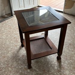 Side table glass top