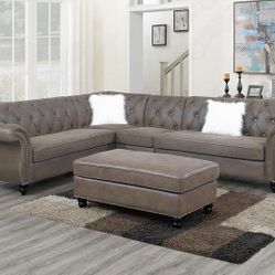 New Sectional With Ottoman