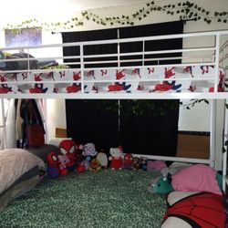 twin size metal  loft bedframe. Need Gone Asap