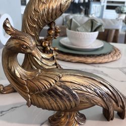 Vintage Pair of Syroco Peacocks