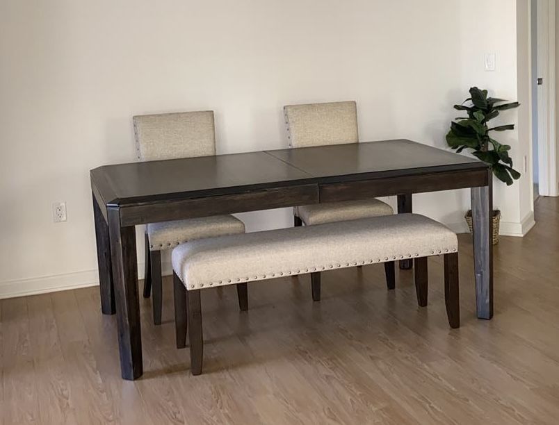Ashley Dining Table Set (Table + 2 Chairs + Bench)
