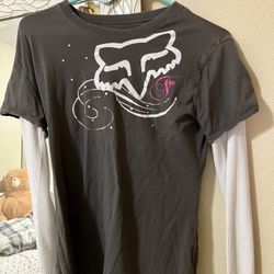 fox riders vintage two layer top 