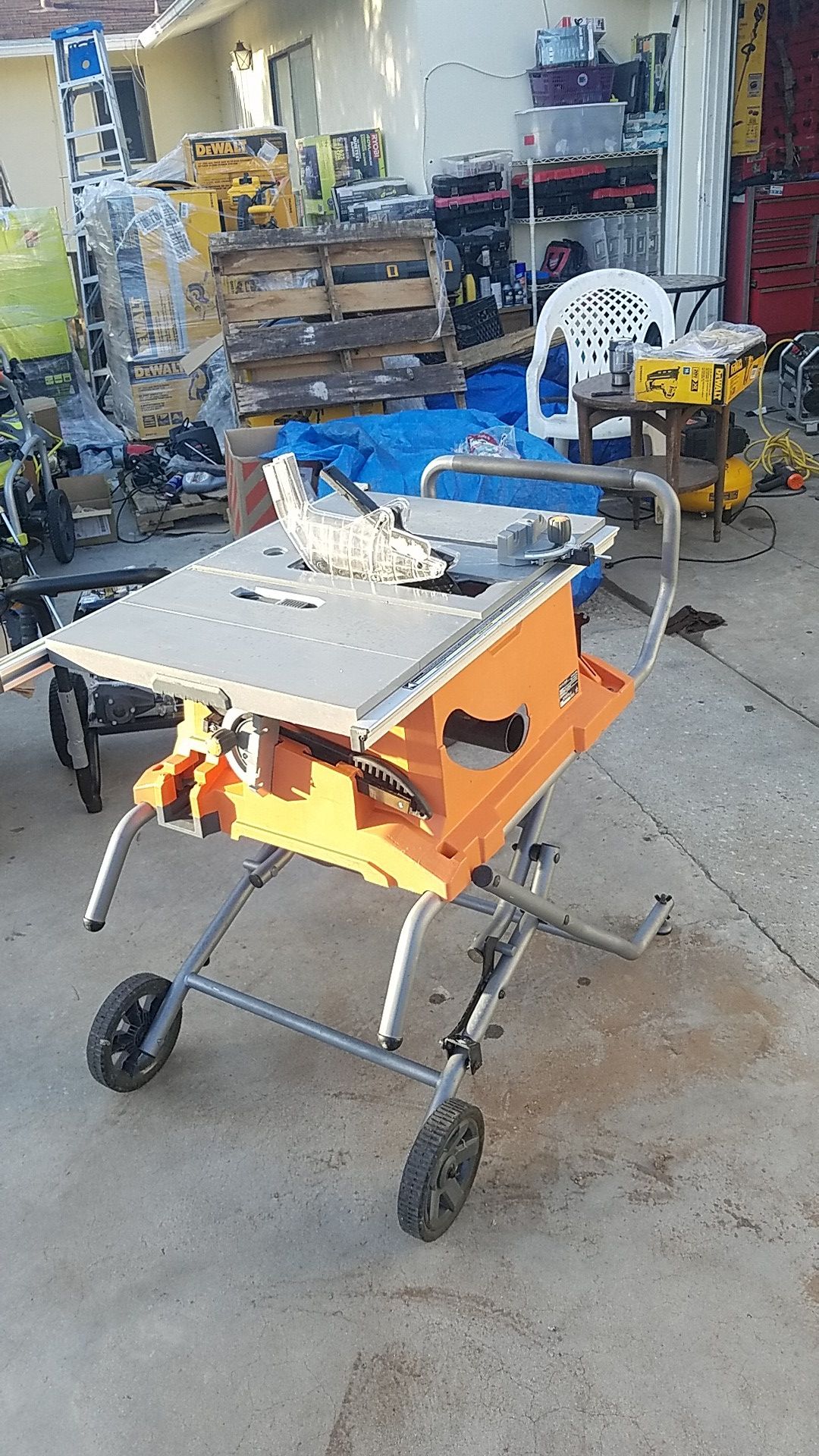 Ridgid 10inch table saw model r4513 missing minor parts look at the