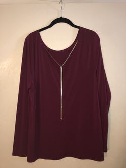 Lane Bryant size 14/16 burgundy blouse
