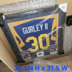 Price just lowered to $250 signed & certified Rams Gurley jersey in custom frame