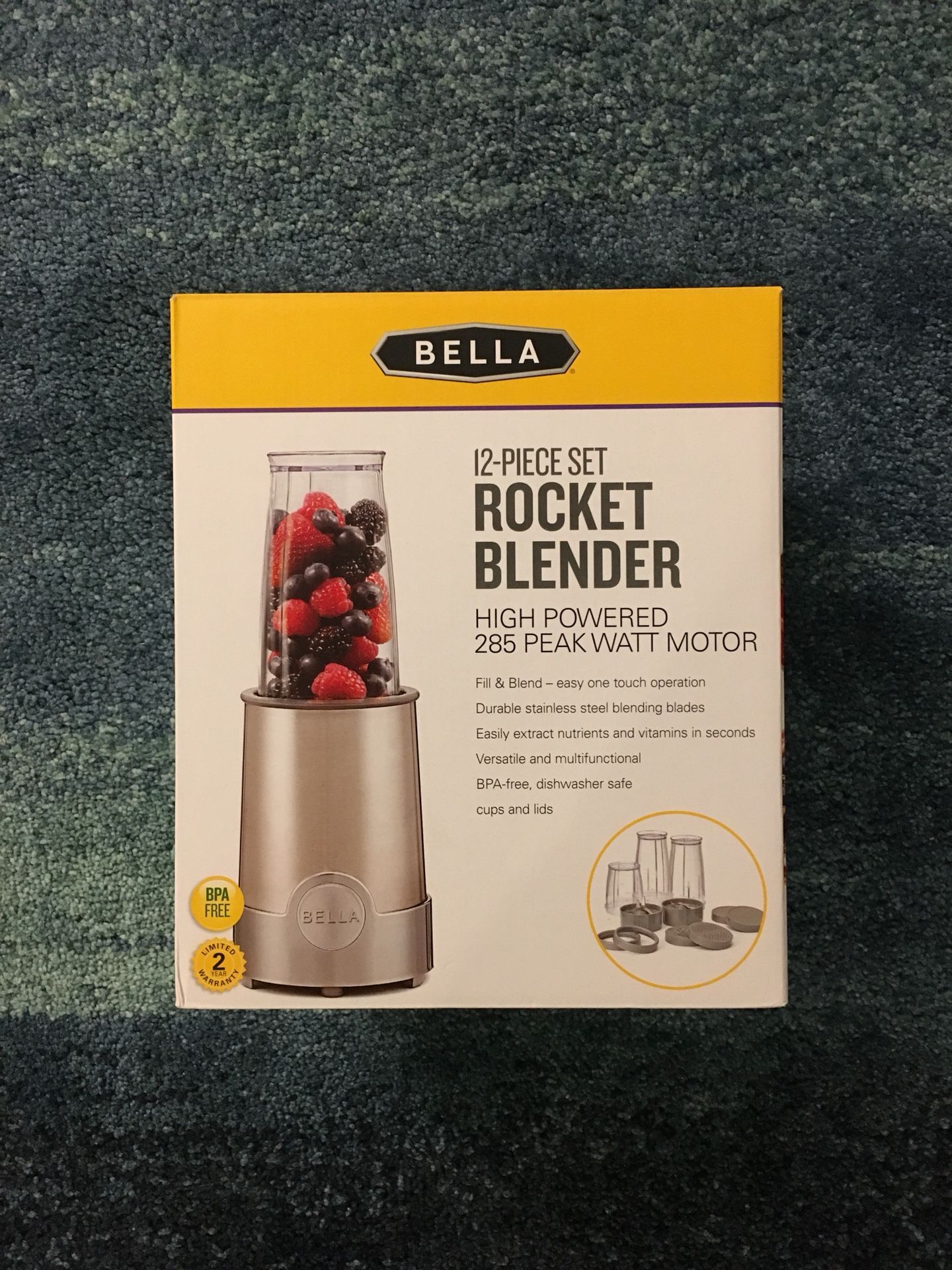 Brand new Bella Rocket Blender 12 Piece Set