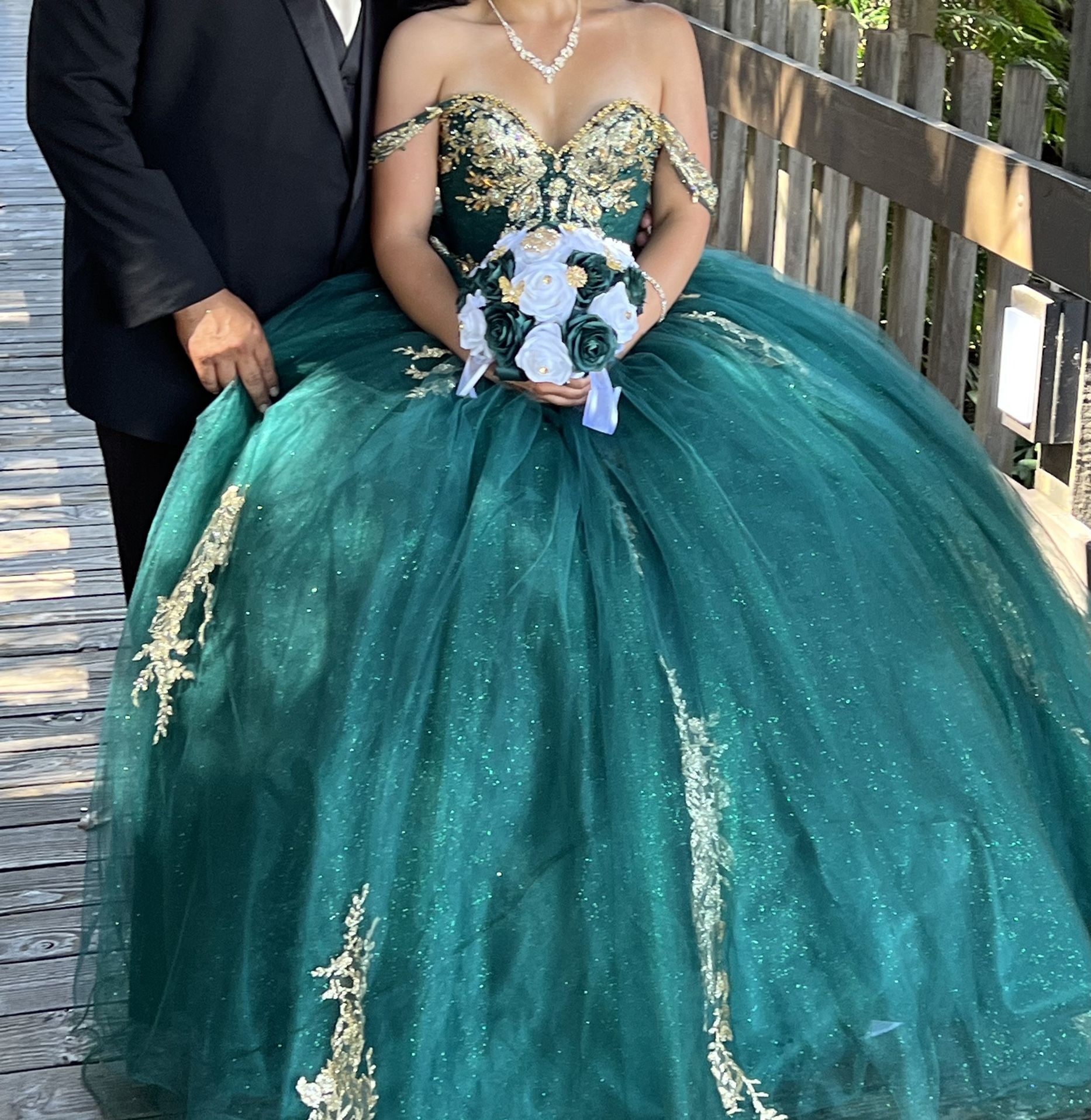 Quinceanera Dress-Emerald Green