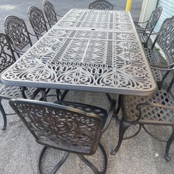 Patio, Outdoor Furniture, Grand Tuscany, Extended Table.Dining Set.