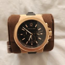Michael Kors Watch (Dylan) Black, Rose Gold
