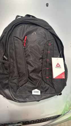 Reebok Unisex Leif 18" Laptop Backpack, Black And Clear  Material