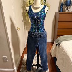 Women’s denim blue jeans