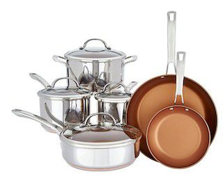 Cook's Essentials Elite SS Clad 10-Piece Cookware Set