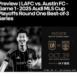 LAFC vs. Austin FC Playoff Game 1