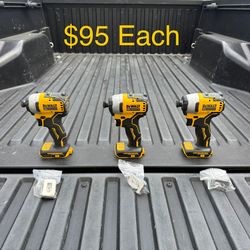 DEWALT ATOMIC 20V MAX Cordless Brushless Compact 1/4 in. Impact Driver (Tool Only) **2 Available, $95 Each**