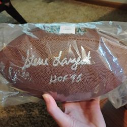 Football Signed By Steve Largent